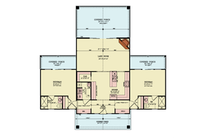 Floor Plan - Main Floor for Barndominium House Plan #119-466 - 2 bed, 2 bath
