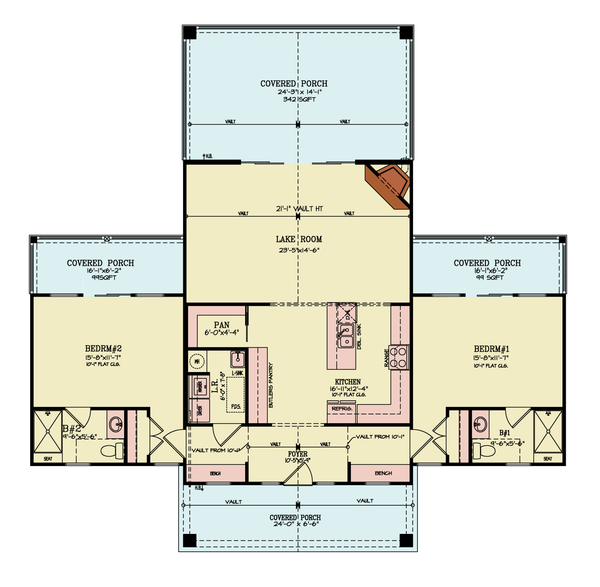 House Blueprint - Barndominium Floor Plan - Main Floor Plan #119-466