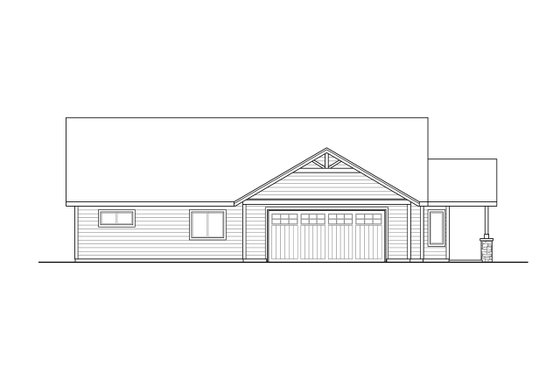 Exterior - Other Elevation for Craftsman House Plan #124-1184 - 4 bed, 2 bath