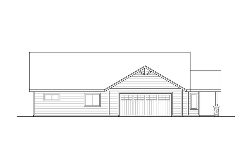 House Blueprint - Exterior - Other Elevation for Craftsman House Plan #124-1184 - 4 bed, 2 bath