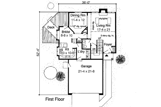 Floor Plan - Main Floor for Traditional House Plan #312-792 - 3 bed, 2.5 bath