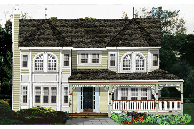 Architectural House Design - Victorian Exterior - Front Elevation Plan #3-267