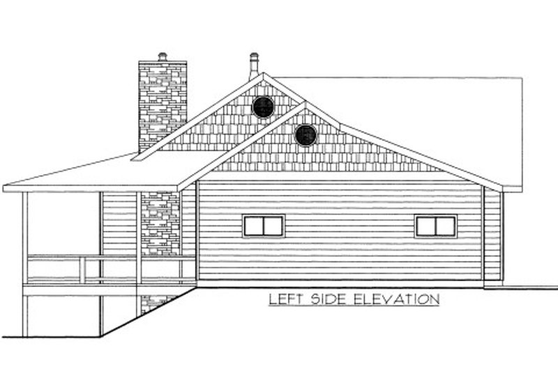 Architectural House Design - Exterior - Other Elevation for Bungalow House Plan #117-612 - 4 bed, 3 bath