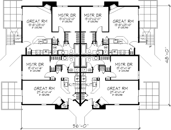 Contemporary Floor Plan - Main Floor Plan #320-312