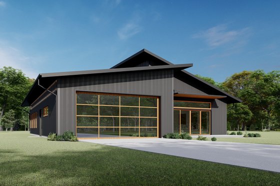 Exterior - Other Elevation 3 for Barndominium House Plan #1092-28 - 3 bed, 2.5 bath