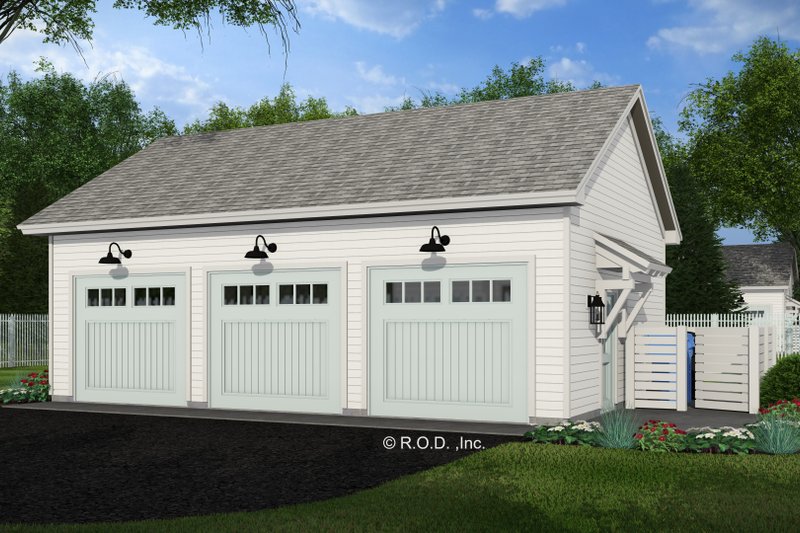 House Blueprint - Exterior - Front Elevation 3 for Farmhouse House Plan #51-1579, 0 bath