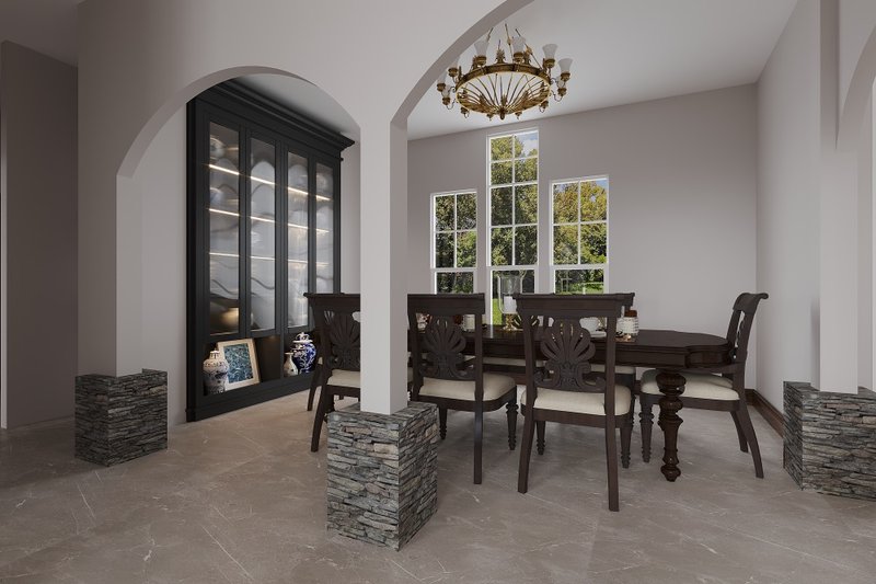 House Blueprint - Interior - Dining Room for Craftsman House Plan #54-304 - 3 bed, 2 bath