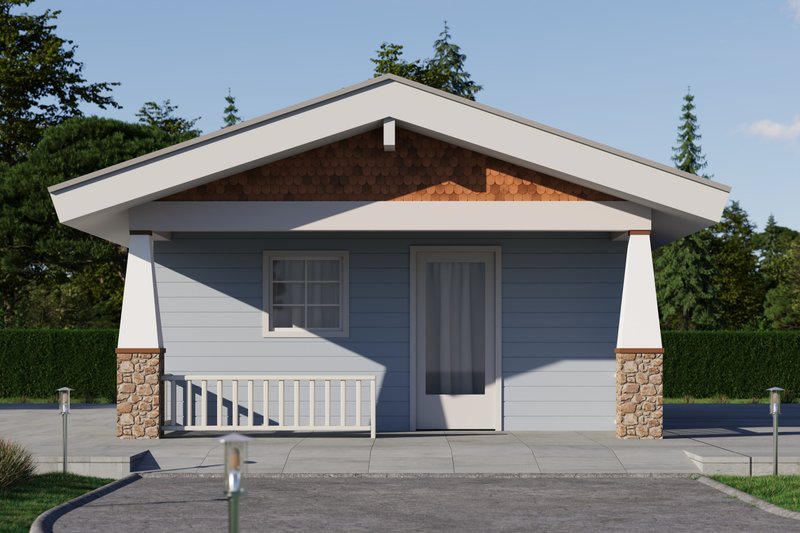 House Blueprint - Exterior - Front Elevation 5 for Craftsman House Plan #1106-159, 1 bath