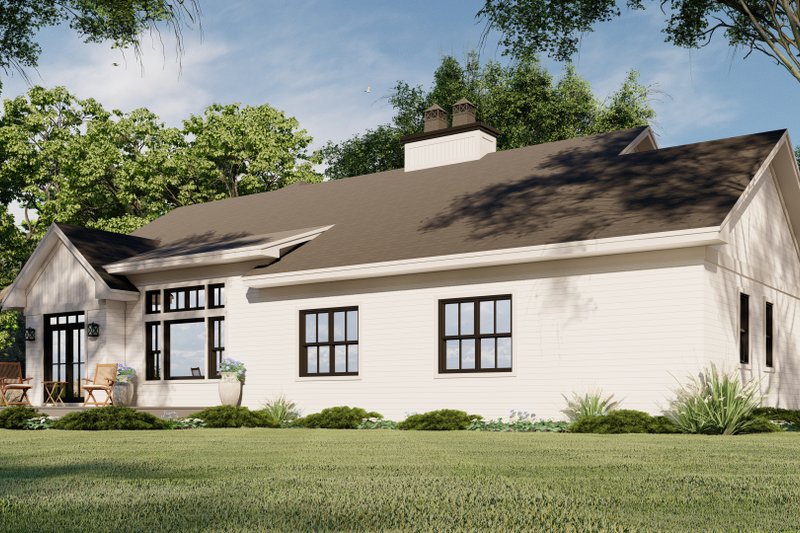 Architectural House Design - Exterior - Rear Elevation for Ranch House Plan #51-1183 - 3 bed, 2.5 bath