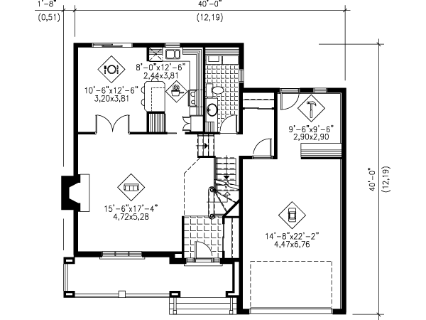 Home Plan - European Floor Plan - Main Floor Plan #25-4155
