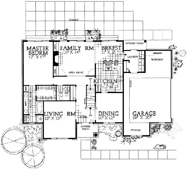 Architectural House Design - Traditional Floor Plan - Main Floor Plan #72-379