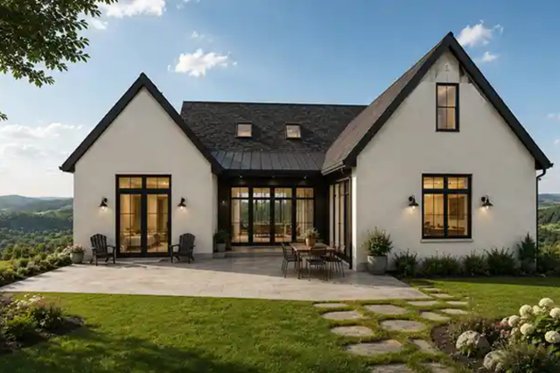 Exterior - Rear Elevation for Modern House Plan #1116-44 - 3 bed, 3.5 bath
