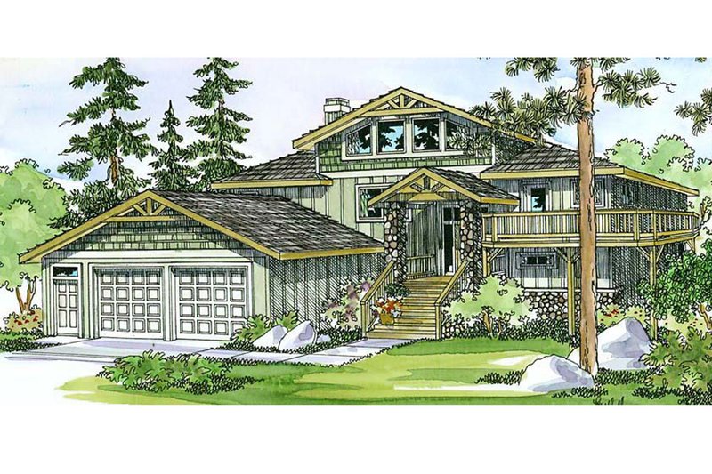 Dream House Plan - Craftsman Exterior - Front Elevation Plan #124-333