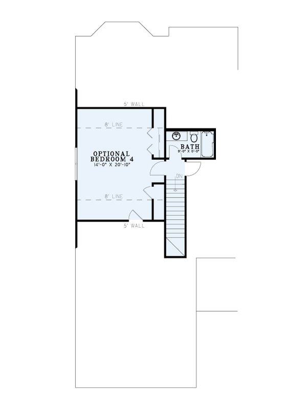 Farmhouse Floor Plan - Upper Floor Plan #17-3443