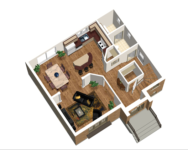 European Floor Plan - Main Floor Plan #25-4714