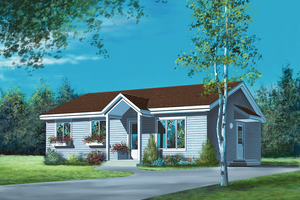 Country Exterior - Front Elevation Plan #25-4842