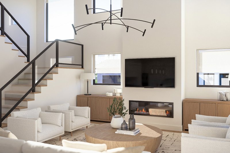 Home Plan - Interior - Family Room for Modern House Plan #455-821 - 4 bed, 4 bath