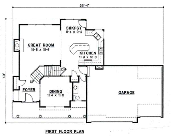 Traditional Floor Plan - Main Floor Plan #67-486