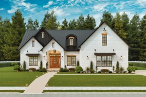 House Blueprint - Exterior - Front Elevation for Traditional House Plan #54-682 - 3 bed, 3 bath