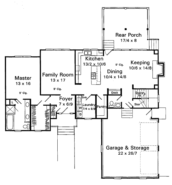 Dream House Plan - Traditional Floor Plan - Main Floor Plan #41-161
