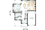 European Style House Plan - 3 Beds 2 Baths 1885 Sq/Ft Plan #23-335 