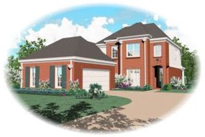 Colonial Exterior - Front Elevation Plan #81-1460