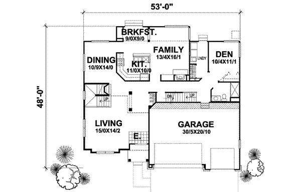European Floor Plan - Main Floor Plan #50-290