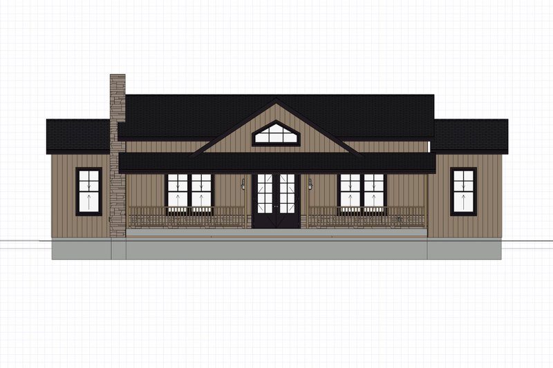 House Blueprint - Photo 22 for Farmhouse House Plan #1109-14 - 2 bed, 3 bath