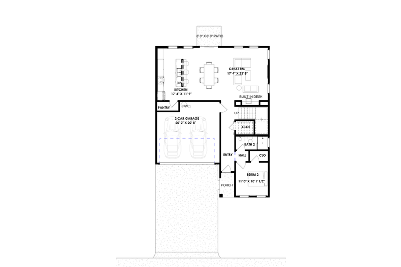 Home Plan - Floor Plan - Main Floor for Modern House Plan #1129-1 - 4 bed, 4 bath