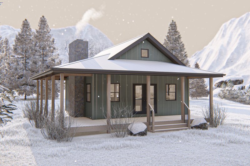Architectural House Design - Exterior - Other Elevation for Cottage House Plan #455-287 - 1 bed, 1 bath