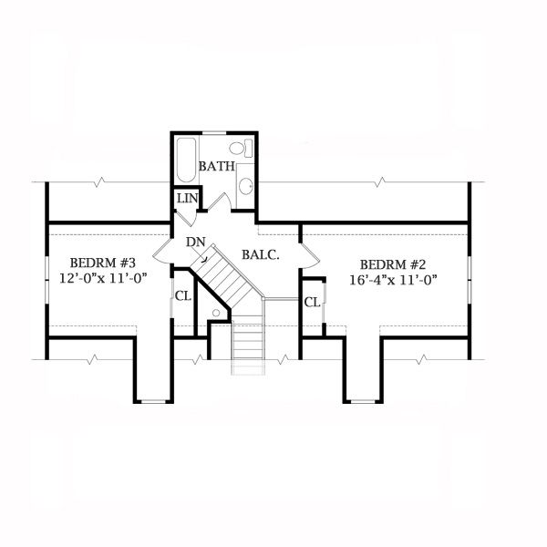 Cottage Floor Plan - Upper Floor Plan #456-25