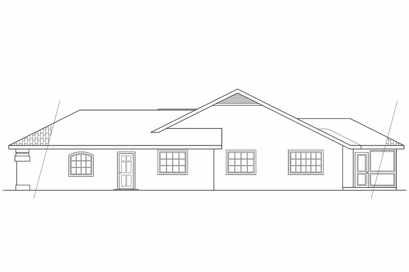 Home Plan - Exterior - Other Elevation 1 for Mediterranean House Plan #124-250 - 4 bed, 2 bath