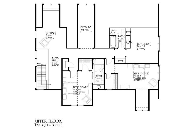 Dream House Plan - Floor Plan - Upper Floor for Traditional House Plan #901-149 - 4 bed, 3.5 bath