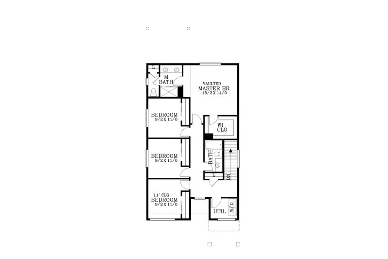 House Plan Design - Floor Plan - Upper Floor for Contemporary House Plan #53-764 - 4 bed, 2.5 bath