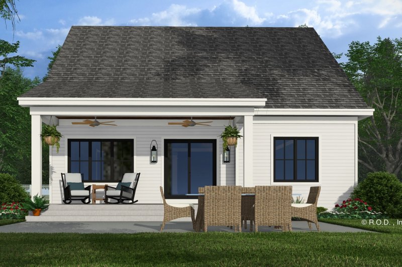 House Plan Design - Exterior - Rear Elevation 1 for Farmhouse House Plan #51-1284 - 3 bed, 3.5 bath