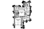 European Style House Plan - 4 Beds 2 Baths 1869 Sq/Ft Plan #310-773 