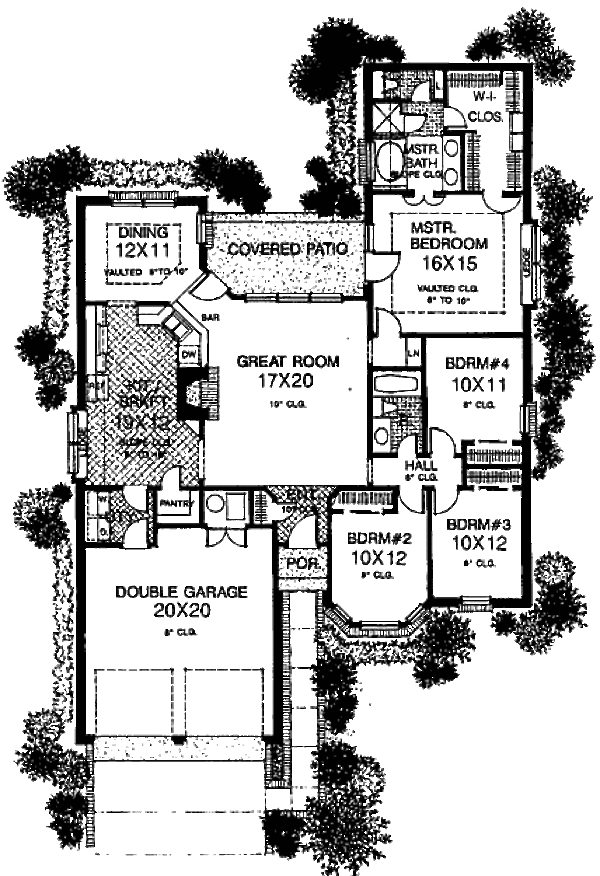 House Plan Design - European Floor Plan - Main Floor Plan #310-773