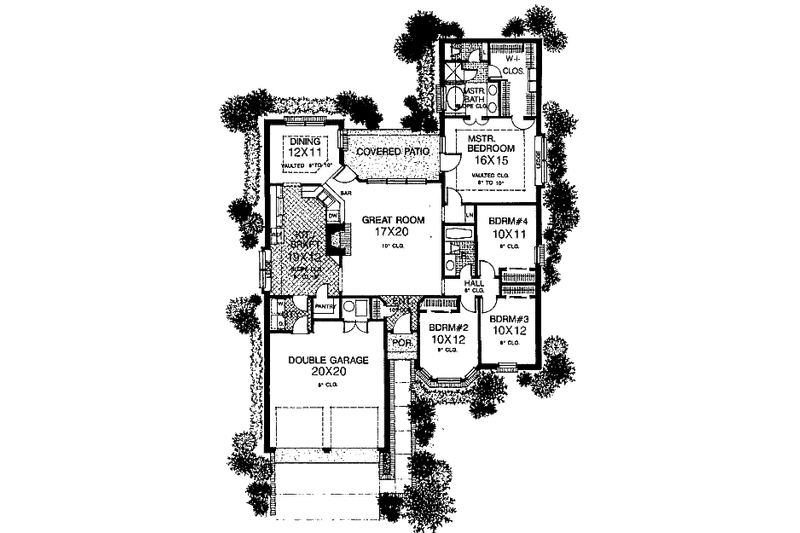 Dream House Plan - Floor Plan - Main Floor for European House Plan #310-773 - 4 bed, 2 bath