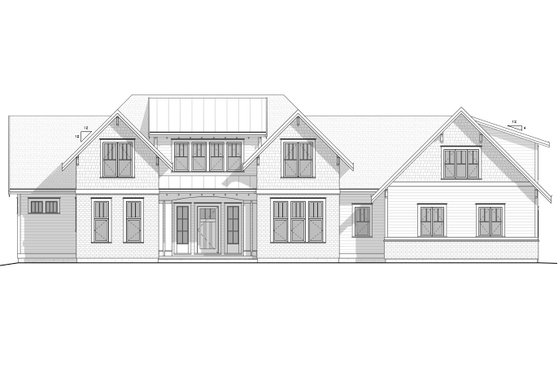 Exterior - Front Elevation 4 for Craftsman House Plan #1086-17 - 4 bed, 3.5 bath