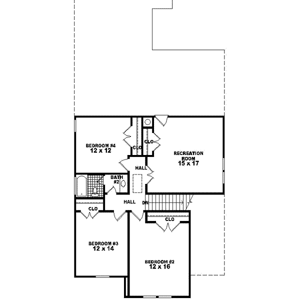 Tudor Floor Plan - Upper Floor Plan #81-414