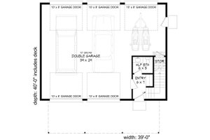Floor Plan - Main Floor for Contemporary House Plan #932-297 - 1 bed, 1.5 bath