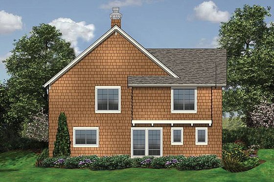 Rear View - 2000 square foot Craftsman home