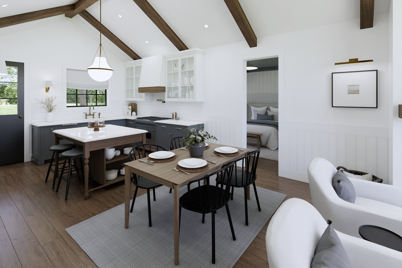 House Blueprint - Interior - Dining Room for Cottage House Plan #1114-58 - 2 bed, 2 bath