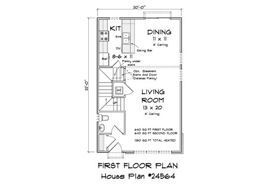 Floor Plan - Main Floor for Modern House Plan #513-2357 - 3 bed, 2.5 bath