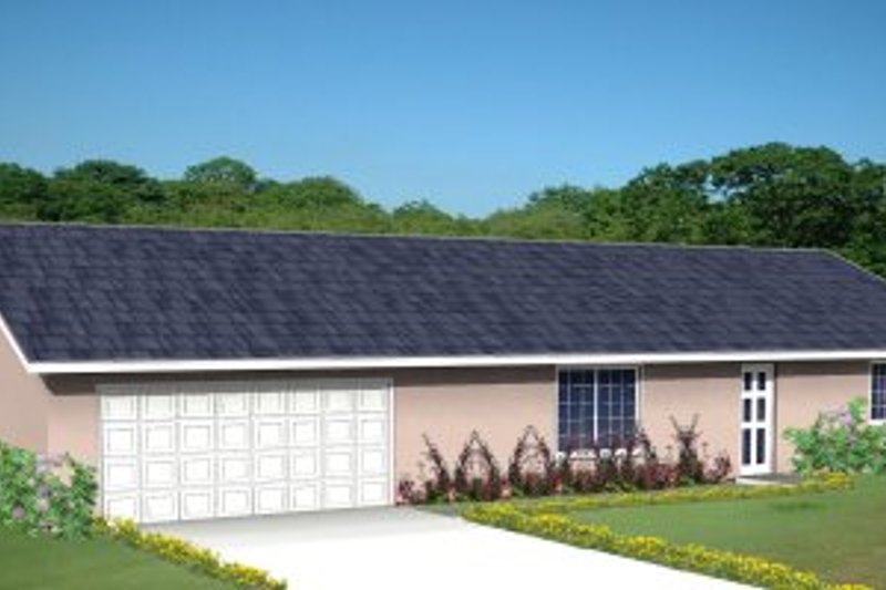 Adobe / Southwestern Style House Plan - 3 Beds 2 Baths 1364 Sq/Ft Plan #1-244