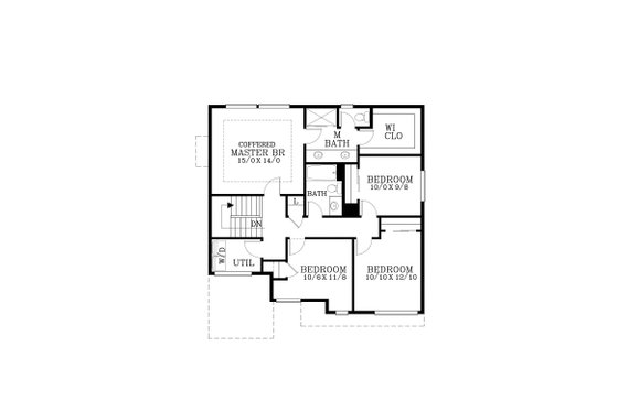 Floor Plan - Upper Floor for Craftsman House Plan #53-768 - 5 bed, 2.5 bath