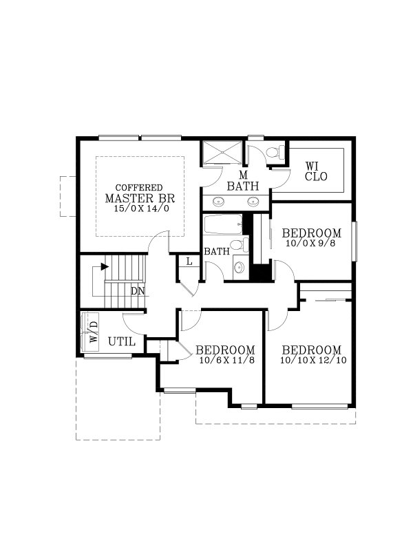House Blueprint - Craftsman Floor Plan - Upper Floor Plan #53-768