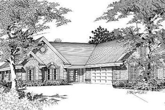 Exterior - Front Elevation for Traditional House Plan #329-257 - 4 bed, 2 bath