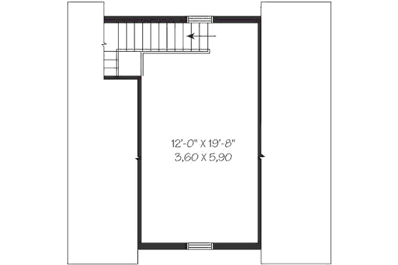 Floor Plan - Upper Floor for Craftsman House Plan #23-436, 0 bath