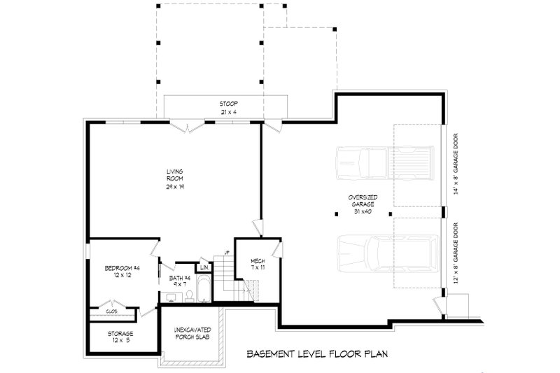 Dream House Plan - Floor Plan - Lower Floor for Craftsman House Plan #932-1029 - 4 bed, 4 bath